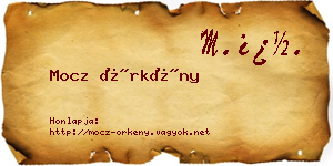 Mocz Örkény névjegykártya